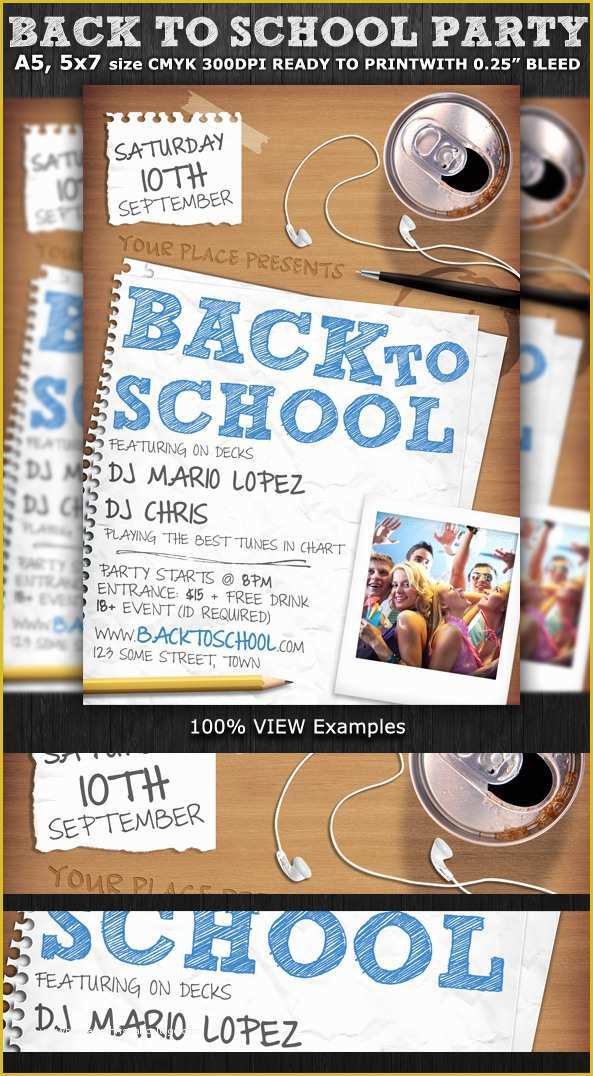 Back to School Party Flyer Template Free Of Back to School Party Flyer Template On Behance