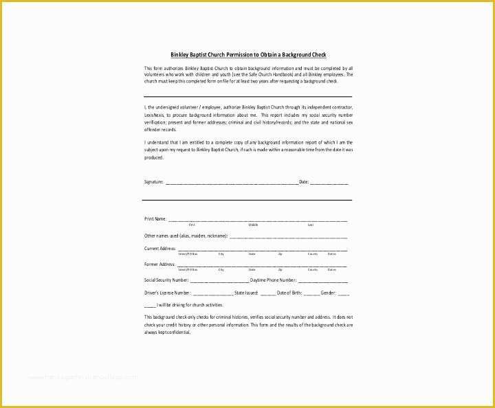 Background Check form Template Free Of 9 Background Check Information forms & Templates Pdf