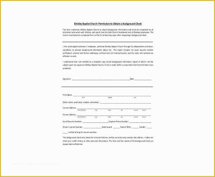 Background Check form Template Free Of 9 Background Check Information forms &amp; Templates Pdf