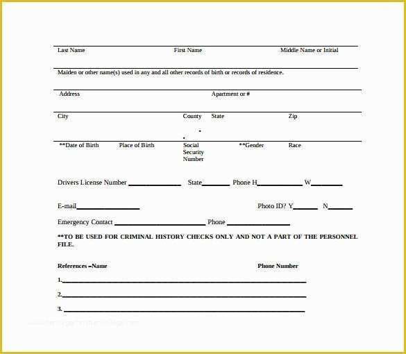 Background Check form Template Free Of Background Check Authorization form 10 Download Free