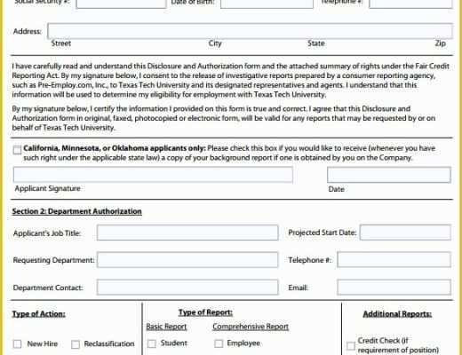 Background Check form Template Free Of Background Check Authorization form 10 Download Free