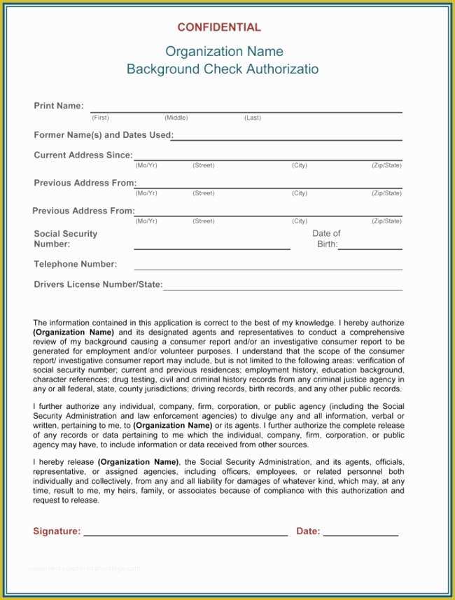 Background Check form Template Free Of Background Check form Template Free – Radiofama