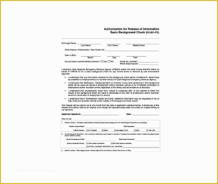 Background Check form Template Free Of Background Check form Template Free – Radiofama