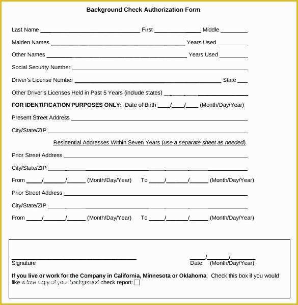 Background Check form Template Free Of Background Check Template – Richtravelfo