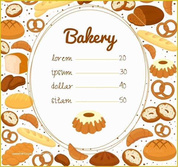 Bakery Menu Template Word Free Of 16 Sample Bakery Menu Templates