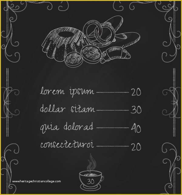 Bakery Menu Template Word Free Of 16 Sample Bakery Menu Templates