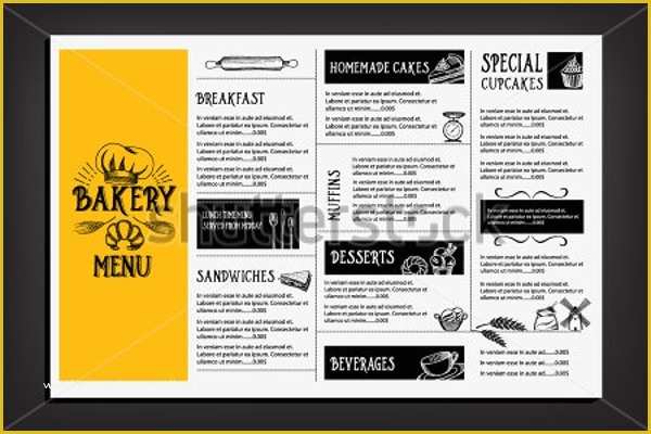 Bakery Menu Template Word Free Of 16 Sample Bakery Menu Templates