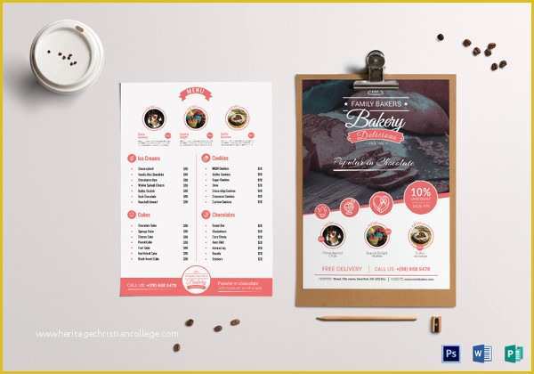 Bakery Menu Template Word Free Of 29 Bakery Menu Templates Psd Ai Docs