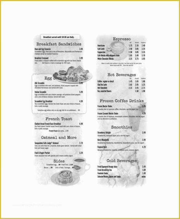 Bakery Menu Template Word Free Of 29 Bakery Menu Templates Psd Ai Docs