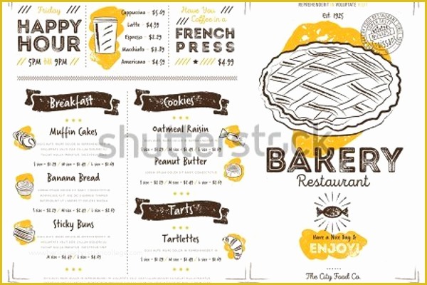 Bakery Menu Template Word Free Of 30 Bakery Menu Templates Free Designs Ideas Samples