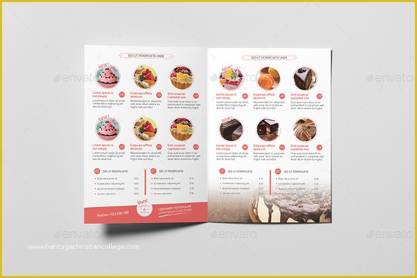 Bakery Menu Template Word Free Of 30 Bakery Menu Templates Free Designs Ideas Samples