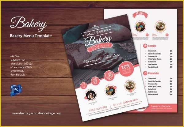 Bakery Menu Template Word Free Of Bakery Menu Template – 30 Free Word Psd Pdf Eps