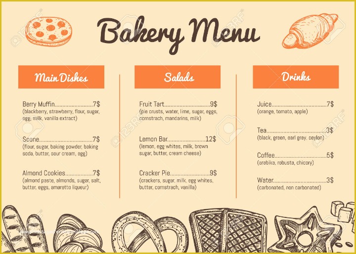 Bakery Menu Templates Free Download Of 15 Best Product Menu Templates Psd Ai