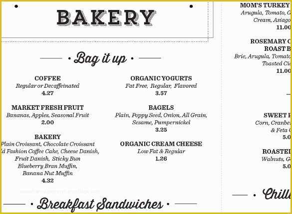 Bakery Menu Templates Free Download Of 29 Bakery Menu Templates Psd Ai Docs