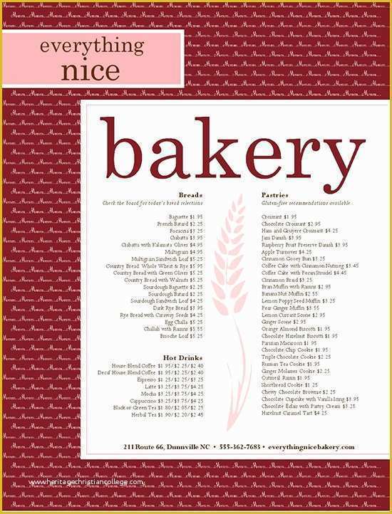 Bakery Menu Templates Free Download Of 30 Bakery Menu Templates Psd Pdf Eps Indesign