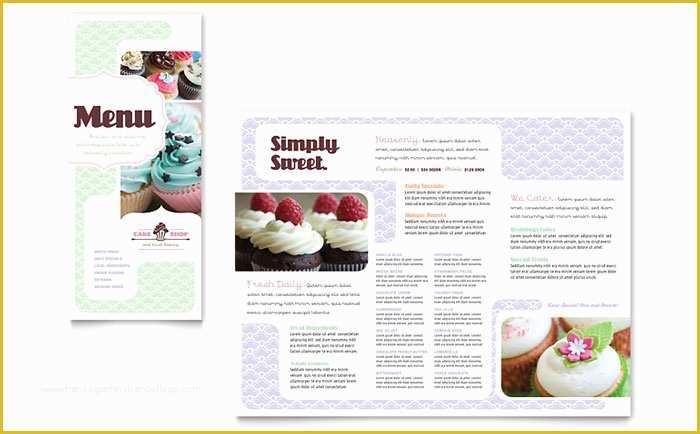 Bakery Menu Templates Free Download Of Bakery & Cupcake Shop Menu Template Design