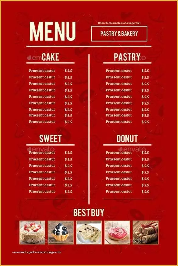 Bakery Menu Templates Free Download Of Bakery Menu Template – 30 Free Word Psd Pdf Eps