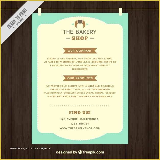 Bakery Menu Templates Free Download Of Bakery Shop Menu Template In Vintage Style Vector