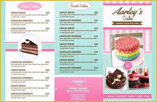 Bakery Menu Templates Free Download Of Sample Bakery Menu Template