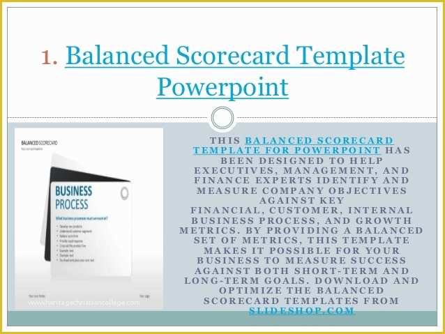 Balanced Scorecard Excel Template Free Download Of Balanced Scorecard Template Powerpoint
