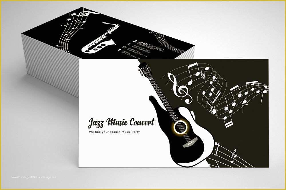 Band Business Card Templates Free Of Band Business Card Template – Music Business Cards