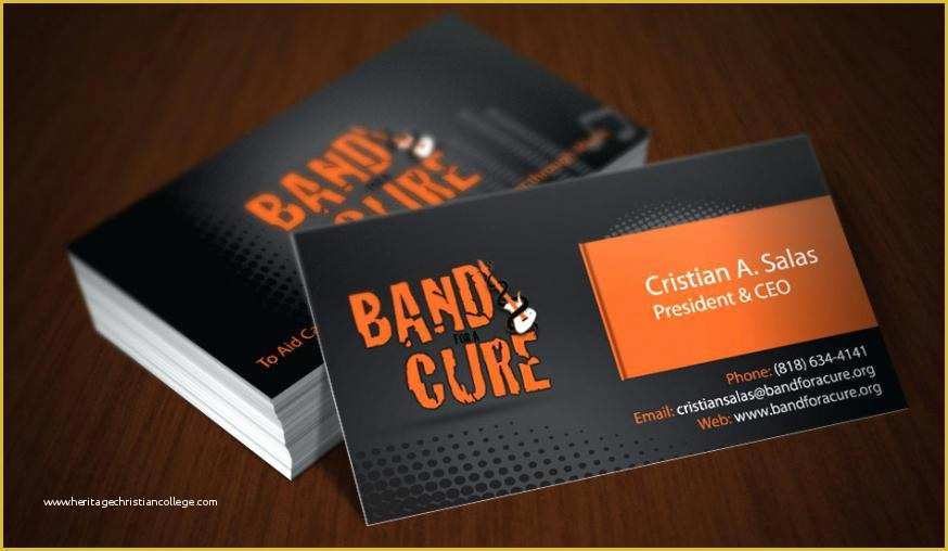Band Business Card Templates Free Of Band Business Card Template Rock Band Business Cards