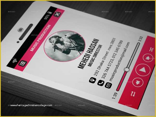 Band Business Card Templates Free Of Band Business Card Template Templates Station
