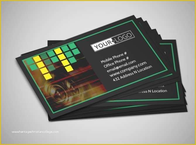 Band Business Card Templates Free Of Band Business Card Template Yellow Band Business Card