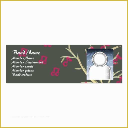 Band Business Card Templates Free Of Band Profile Cards Double Sided Mini Business Cards Pack