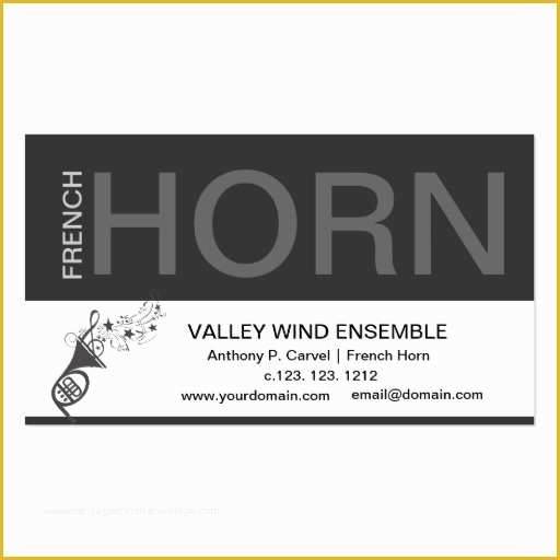 Band Business Card Templates Free Of Band Wind Ensemble Double Sided Standard Business Cards