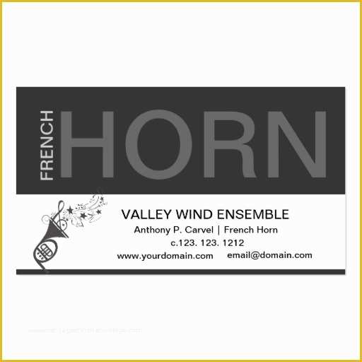 Band Business Card Templates Free Of Band Wind Ensemble Double Sided Standard Business Cards