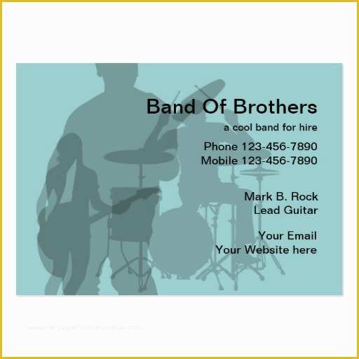 Band Business Card Templates Free Of Create Your Own Musician Business Cards Page2