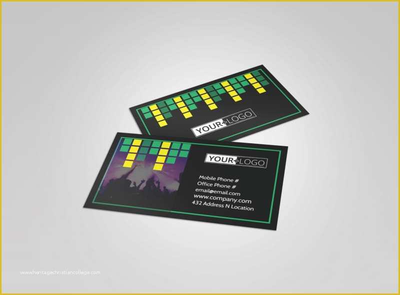 Band Business Card Templates Free Of Popular Music Band Business Card Template