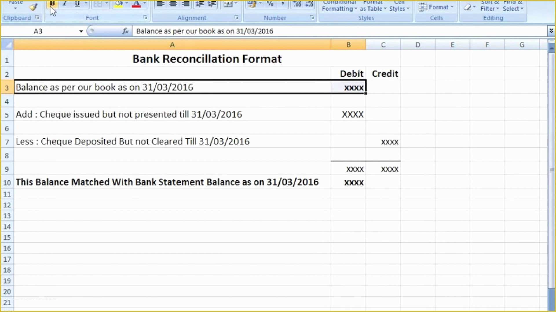 Bank Reconciliation Template Excel Free Download Of Bank Reconciliation Statement software Free Download