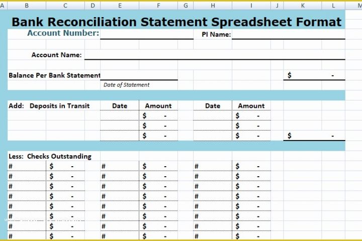 Bank Reconciliation Template Excel Free Download Of Download Bank Reconciliation Statement Spreadsheet format