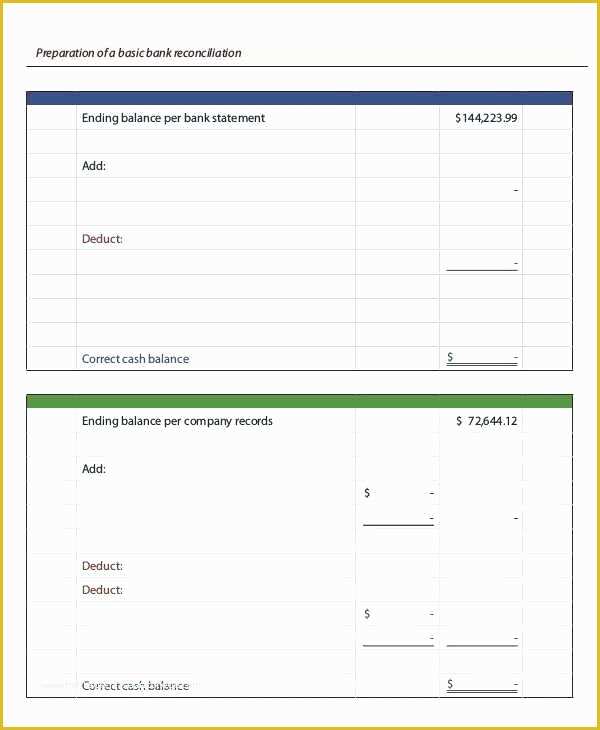 Bank Reconciliation Template Excel Free Download Of Free Bank Reconciliation Template – Syncla