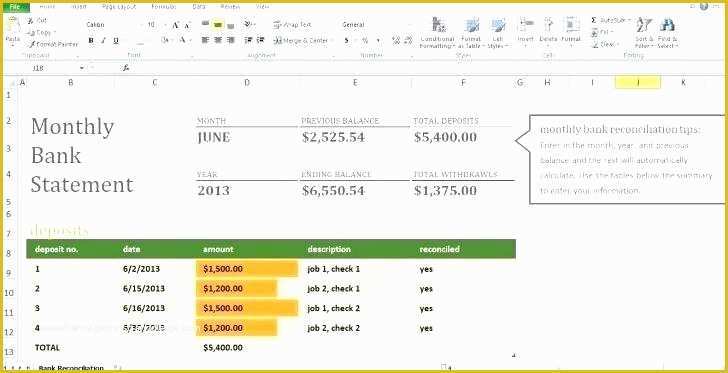 Bank Reconciliation Template Excel Free Download Of Monthly Reconciliation Template Monthly Reconciliation