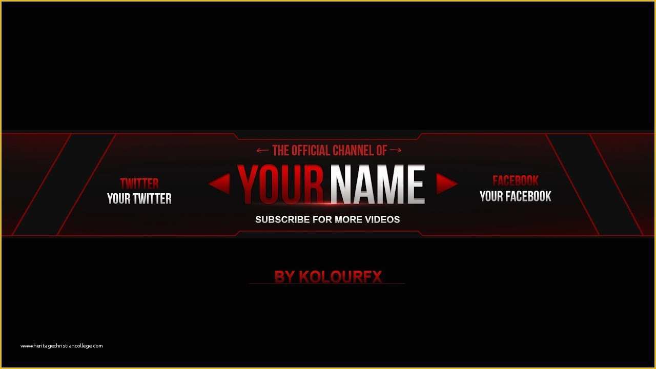 Banner Design Templates In Photoshop Free Download Of Youtube Banner Template by Kolourfx 2