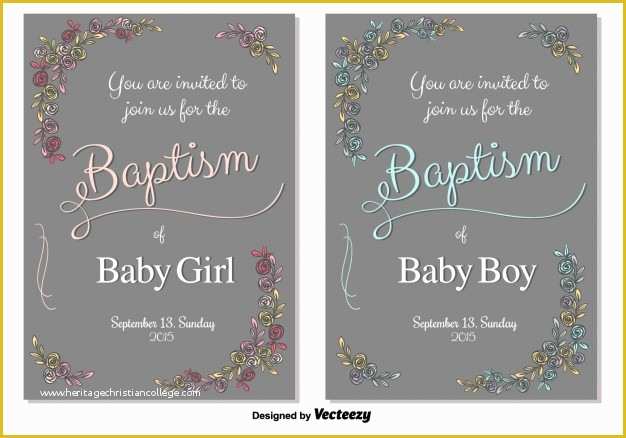 Baptism Card Template Free Of Baptism Invitation Card Template Vector