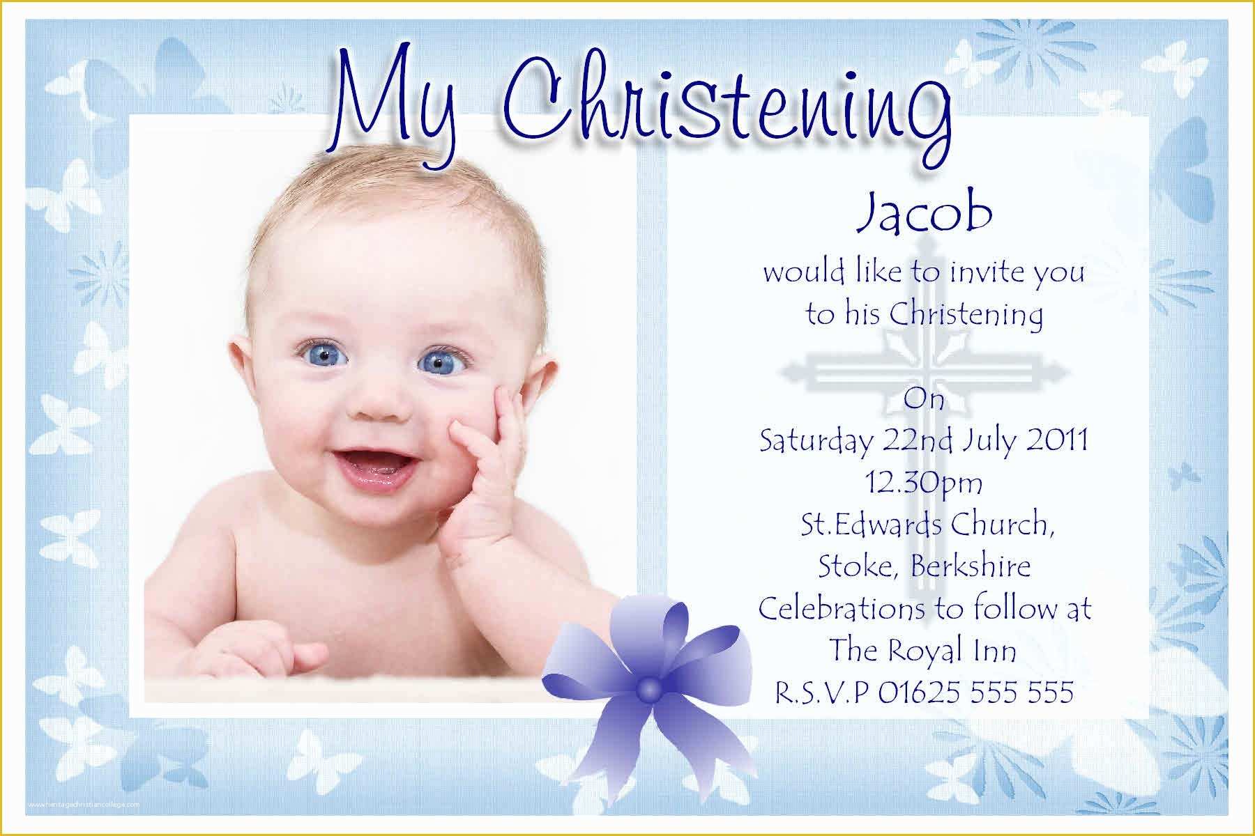 Baptism Card Template Free Of Baptism Invitations Free Baptism Invitation Template