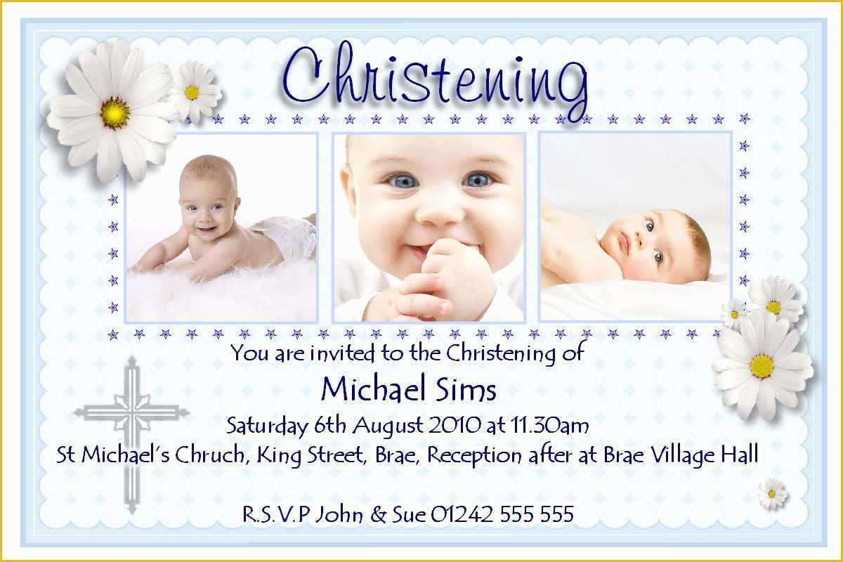 Baptism Card Template Free Of Christening Invitation Cards Christening Invitation