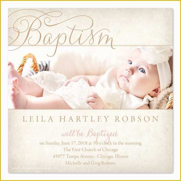 Baptism Card Template Free Of Graceful Baptism Baptism Invitations by Invitation