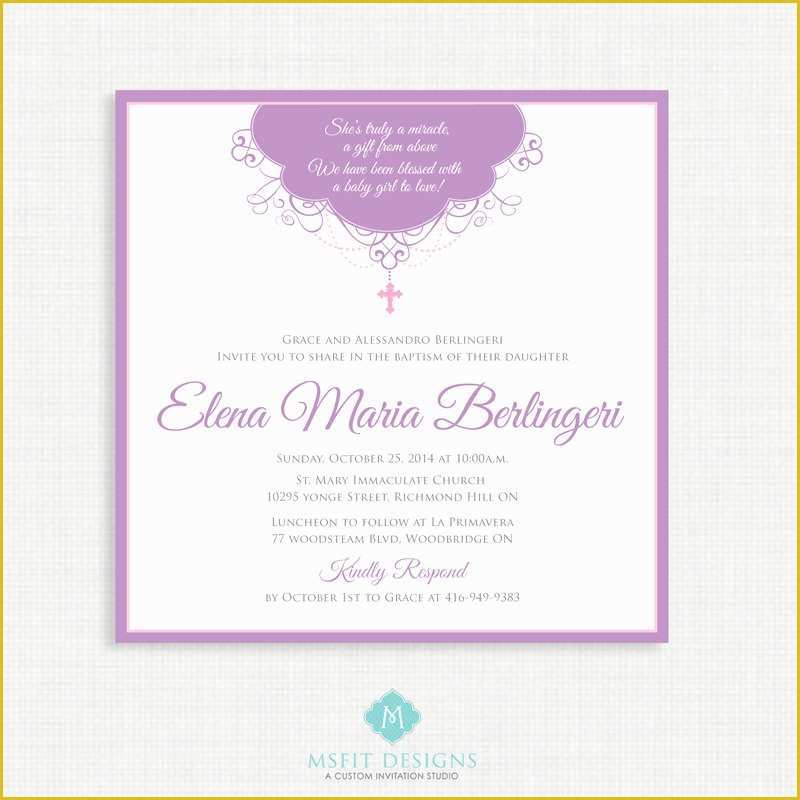 Baptism Card Template Free Of Printable Baptism Invitation Girl Baptism Invitation Baby