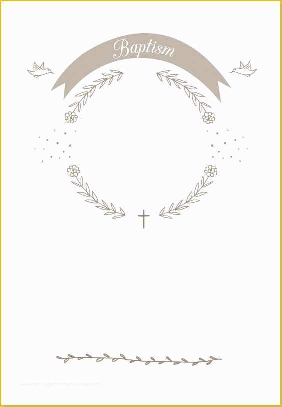 Baptism Card Template Free Of Ribbon Cameo Free Printable Baptism & Christening