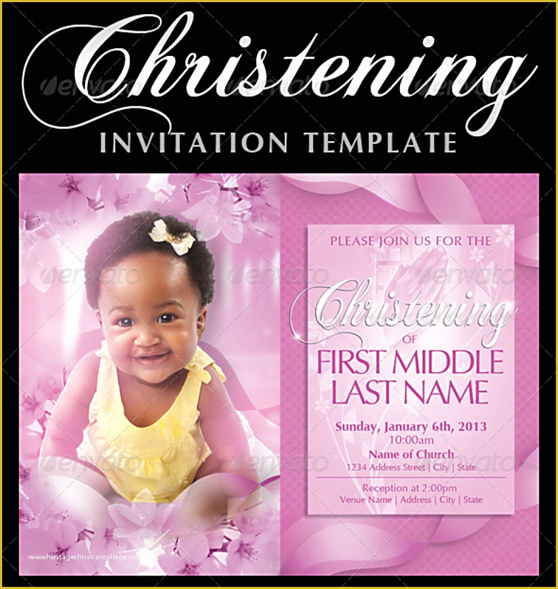 Baptism Invitation Template Free Download Of 12 Baptism Invitation Designs & Templates In Psd