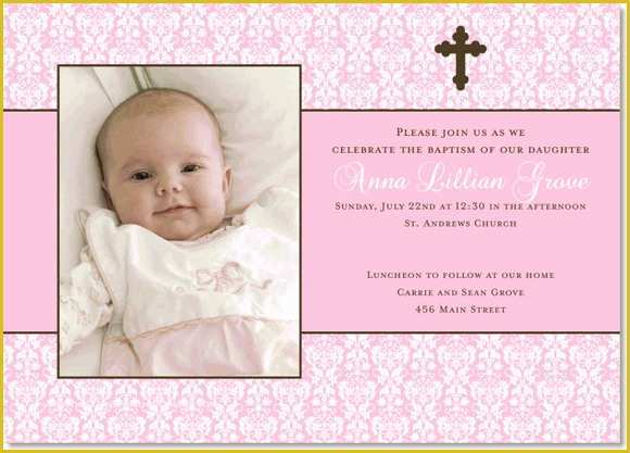 Baptism Invitation Template Free Download Of Baby Girl Baptism Invitation Free Templates