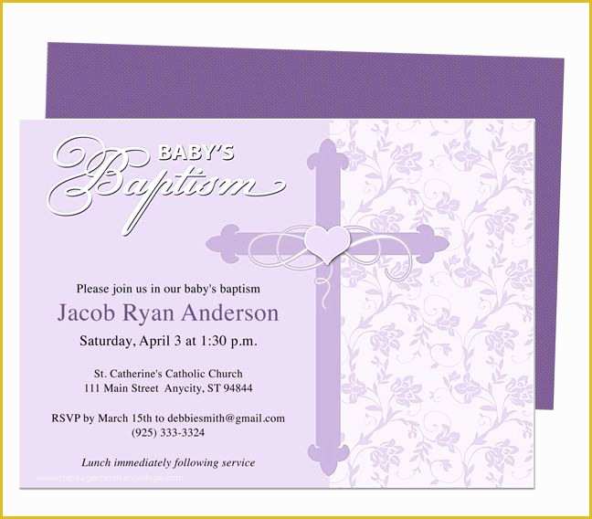 Baptism Invitation Template Free Download Of Baptism Invitation Template Microsoft Word Free Baptism