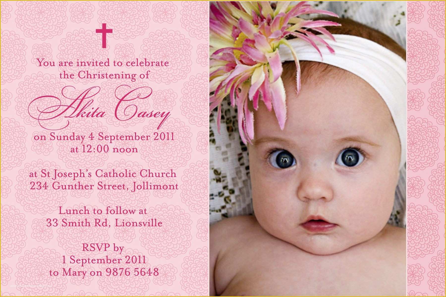 Baptism Invitation Template Free Download Of Christening Invitation Christening Invitation Template