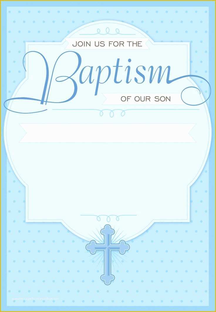 Baptism Invitation Template Free Download Of Dotted Blue Free Printable Baptism &amp; Christening