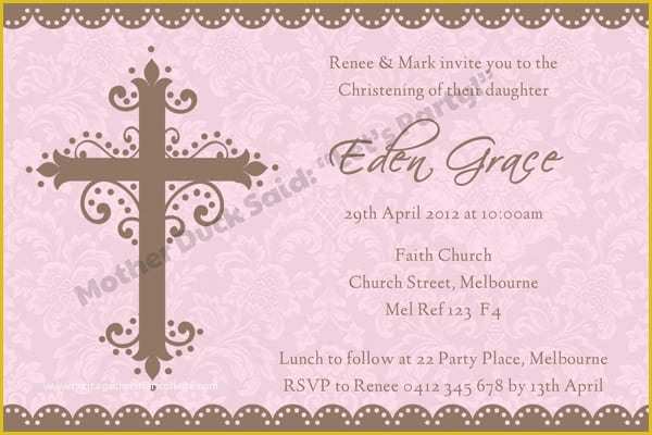 Baptism Invitation Template Free Download Of Free Baptism Invitation Template Download